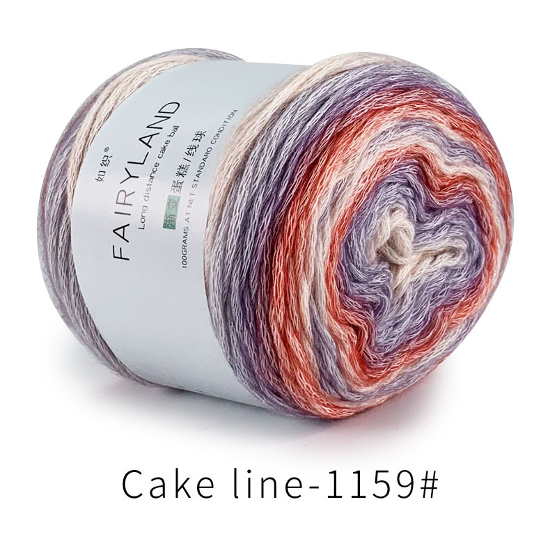Picture of Cake line gradient segment dyed milk cotton wool ball ball scarf hat diy hand woven thread ball wholesale