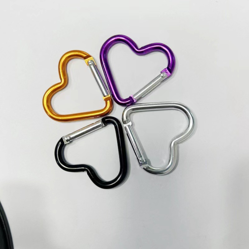 Picture of Love Carabiner 44*40mm Backpack with Heart-Shaped Backpack Buckle, Water Bottle Buckle, Heart-Shaped Aluminum Alloy Carabiner