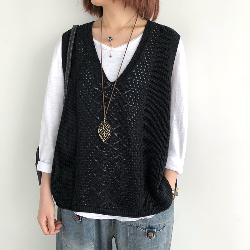 Picture of Knitted coat sweater vest women's summer 2024 new spring and autumn women's vest sleeveless waistcoat