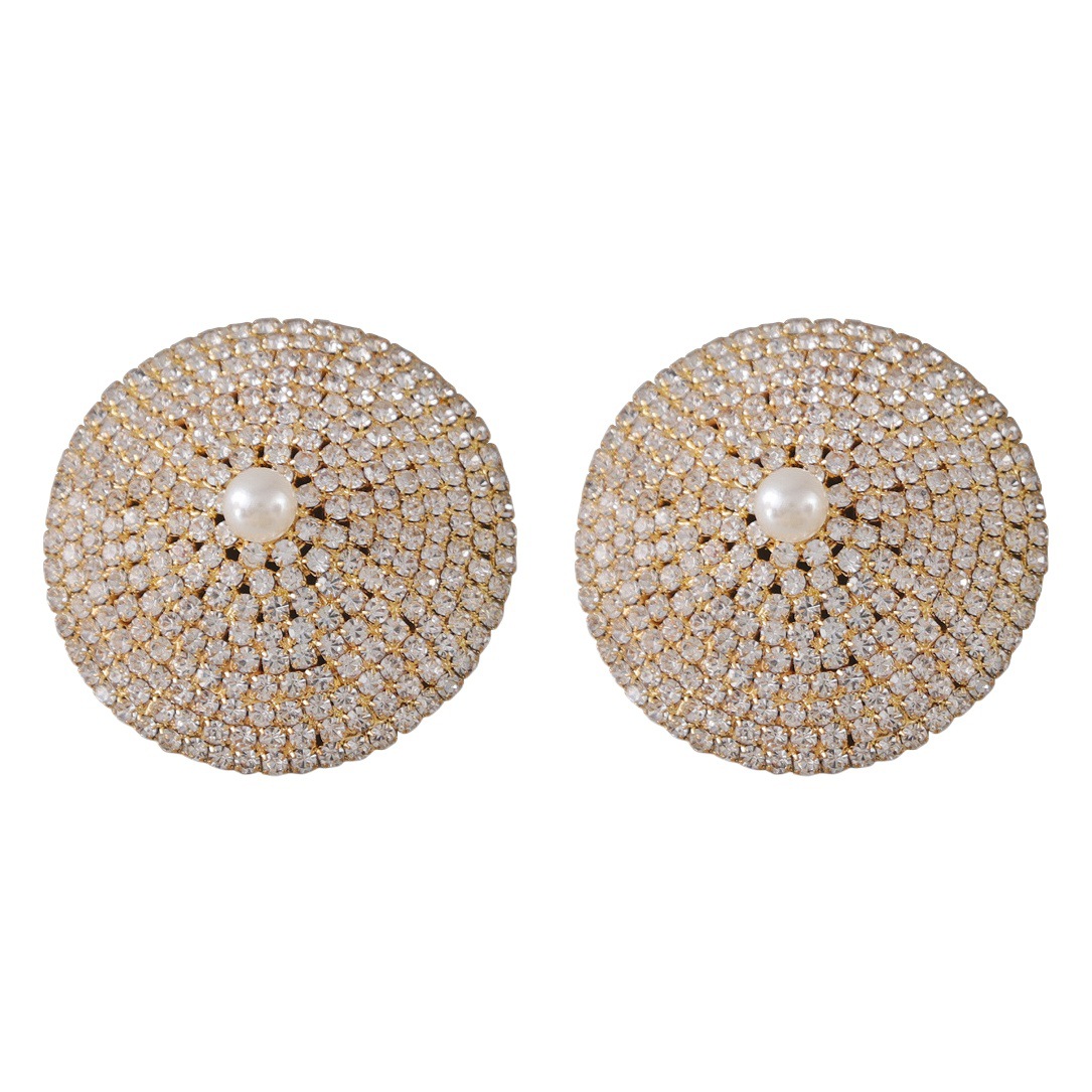 AliExpress hot sale rhinestone chest stickers accessories European and American sexy fashion simple full diamond geometric body chain chest accessories for women