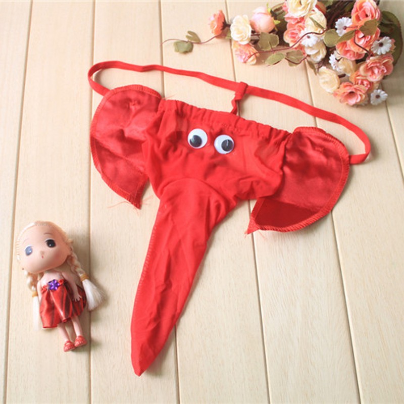 European and American AliExpress men's sexy elephant underwear thong sexy underwear cartoon sexy elephant nose underwear