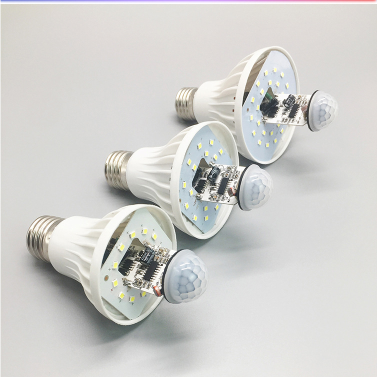 Picture of LED human body induction bulb voice control bulb sound and light control intelligent infrared induction radar human body induction bulb