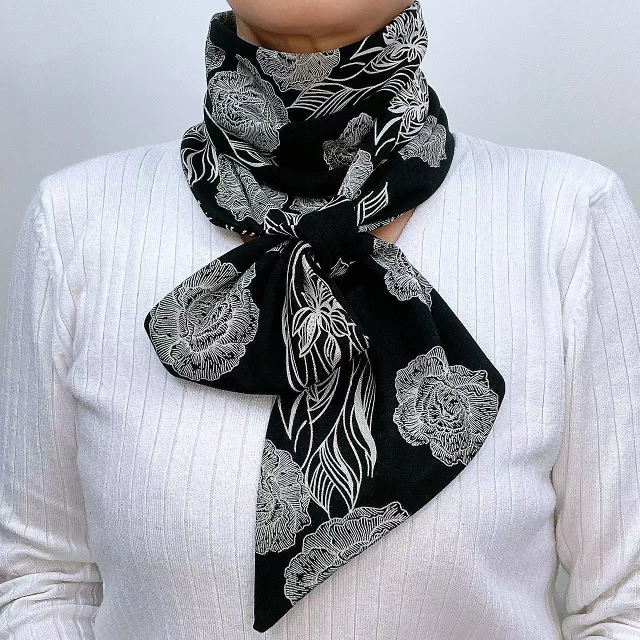 Picture of [Increase lengthening] 14*140cm neck long scarf Australian velvet cotton autumn and winter warm scarf fashion scarf scarf