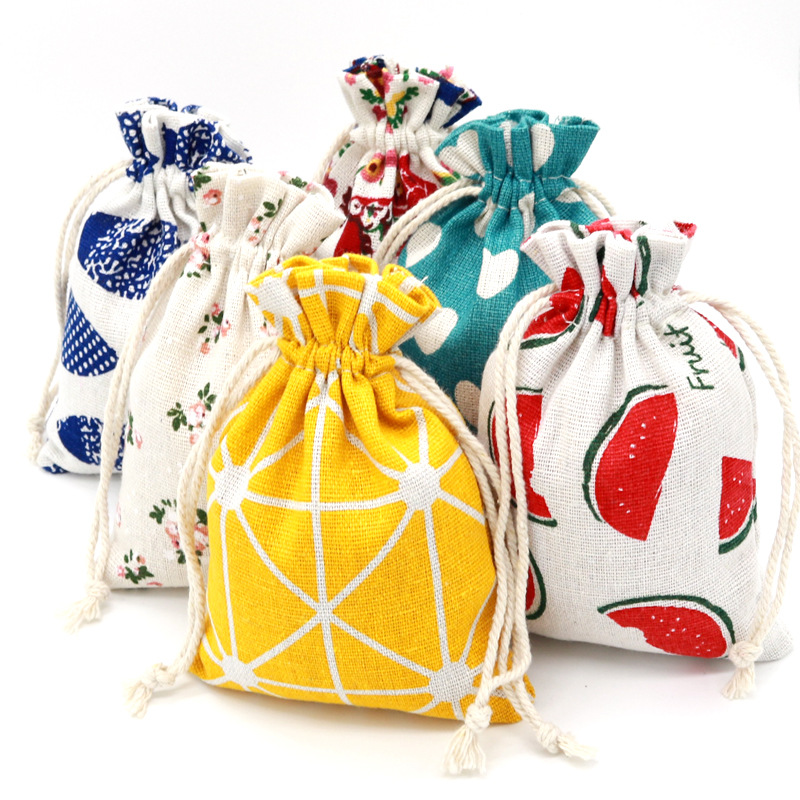 13x 18cm cotton bag sachet empty bag dust bag travel storage bag drawstring bag cartoon gift bag