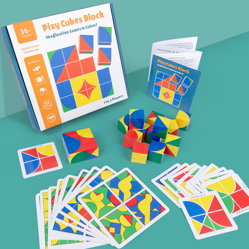 Picture of Figure Myson Wooden Children's Educational Early Education Cube Space Thinking Building Blocks Training Logic Imagination Toys
