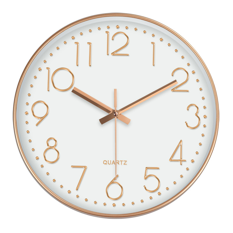 Picture of [14 inch 35cm] fashion mute wall clock creative three-dimensional digital scale wall clock clock non-punch clock