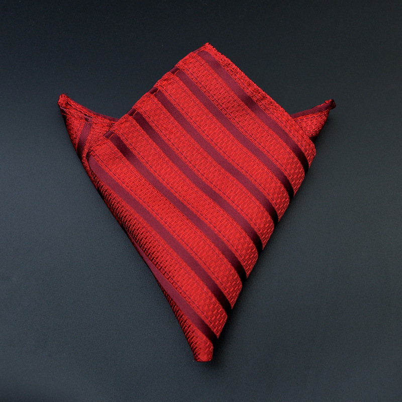 Picture of Men's shirt suit pocket towel polyester small square handkerchief spot wholesale red festive polyester silk