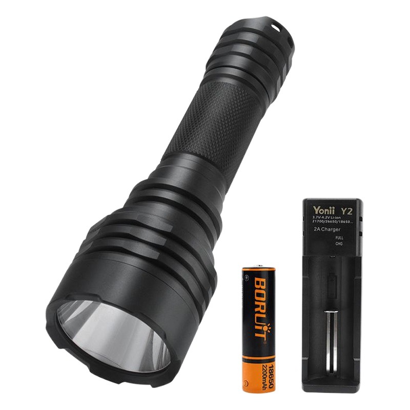 Cross-Border Flashlight Outdoor Led Long-Range 1000m Handheld Aluminum Alloy Rechargeable White Laser Strong Light Led Lamp