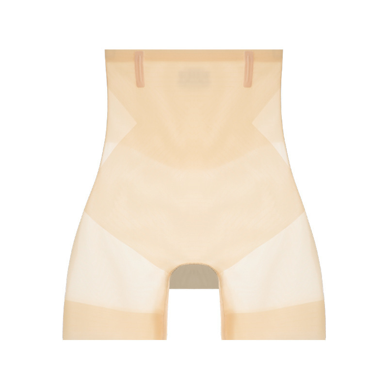 Picture of Ice Silk Ultra-thin Abdominal Pants Safety Pants One Pants Two-wear Non-marking High Waist Shaping Postpartum Women's Base Shorts Summer
