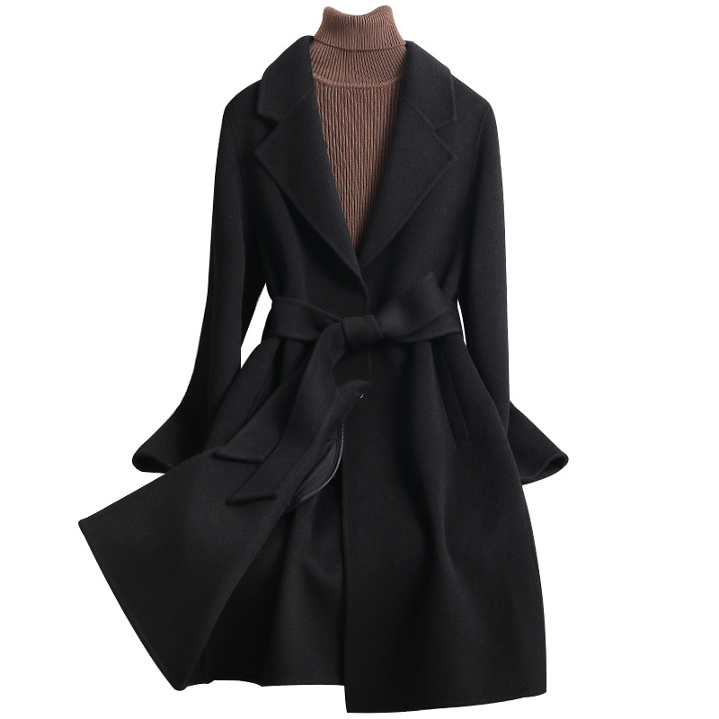 Picture of 2025 Autumn and Winter New Fashion Classy Double-Sided Woolen Cashmere Outwear Women's Mid-Length One-Piece Woolen Outwear