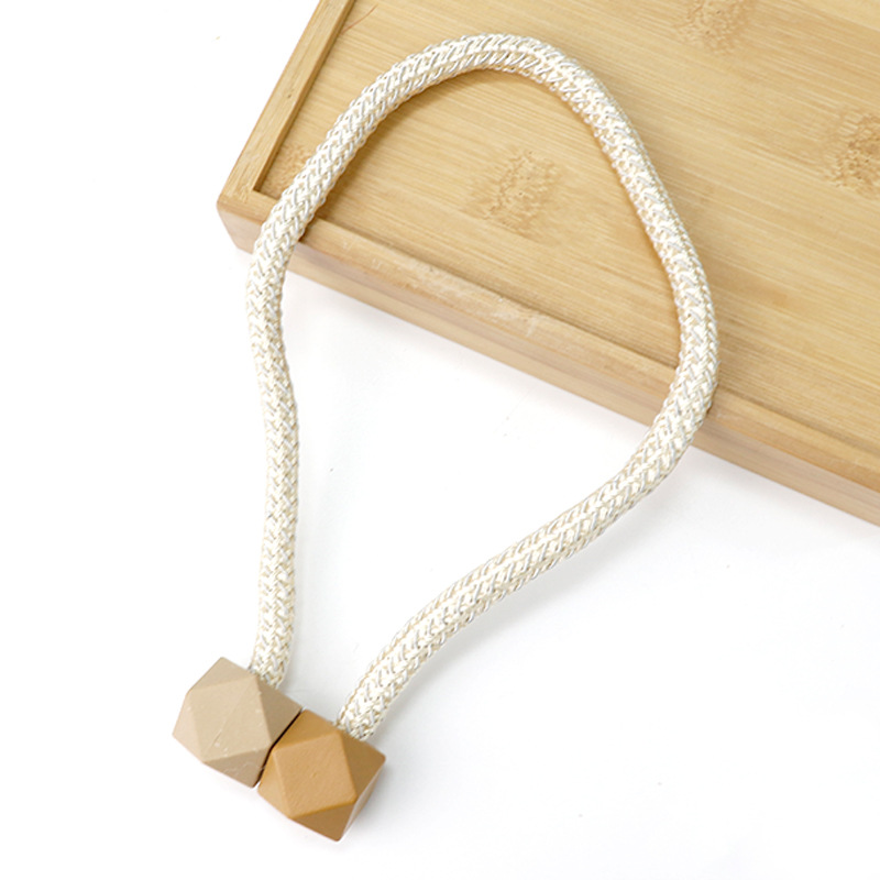 Picture of Cross-border Wholesale Creative Rubik's Cube Magnetic Buckle Punch-free Pair Pack Simple Curtain Buckle Tying Rope Accessories Curtain Strap