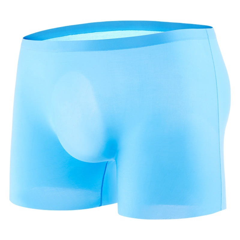 120 one-piece seamless nylon Ice Silk men's underwear boxers manufacturers breathable ultra-thin punch punch D