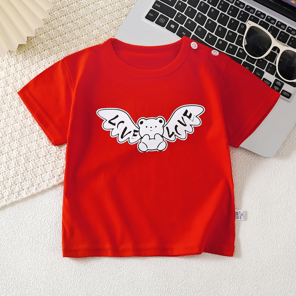 Picture of Children's Short-sleeved T-shirt Cotton New Children's Summer Baby Clothes Boys' Thin Girls' Top Summer Children's Clothing