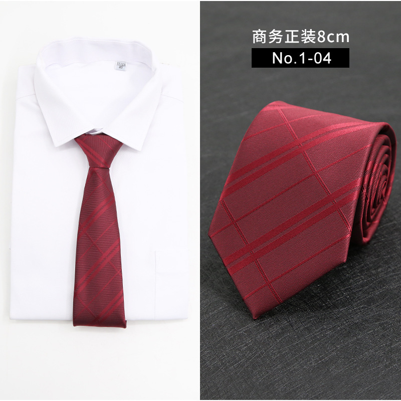 Picture of New Style Tie Men's Formal Business Casual Simple Style Solid Color Striped Arrow-Shaped Tie Manufacturer Ready Stock Wholesale