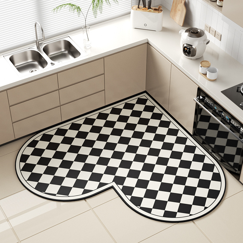 Picture of Cross-border Wholesale Diatom Mud Floor Mat Bathroom Absorbent Foot Mat Simple Dirty Resistant Anti-skid Mat Household Kitchen Tianjin Floor Mat