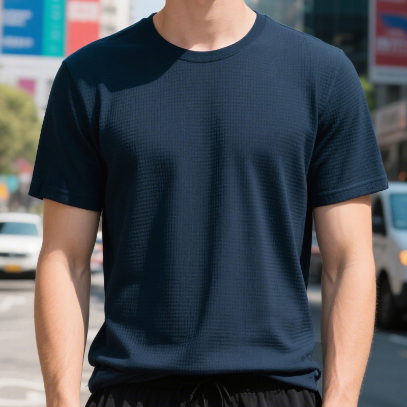 Picture of New Casual suit Men's Summer Thin Breathable Quick-drying Short-sleeved Shorts Green plus size Loose Sports Two-piece Set