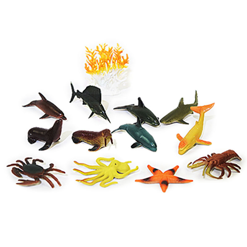 Picture of Cross-border explosion simulation marine animal model toy penguin shark turtle toy model stall toy
