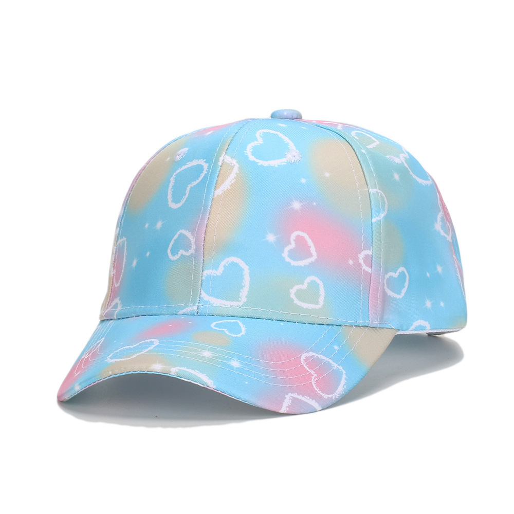 Picture of Spring and Summer Kidsren's Tie-Dye Baseball Caps for Boys and Girls Outdoor Sunshade and Sun Protection Caps Sports Peaked Caps Ponytail Baseball Caps