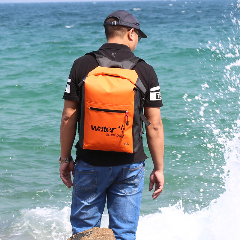 Waterproof Backpack PVC Clip Net Bag Storage Bag Seaside Beach Bag Outdoor Sports Bag Large Capacity Bucket Bag