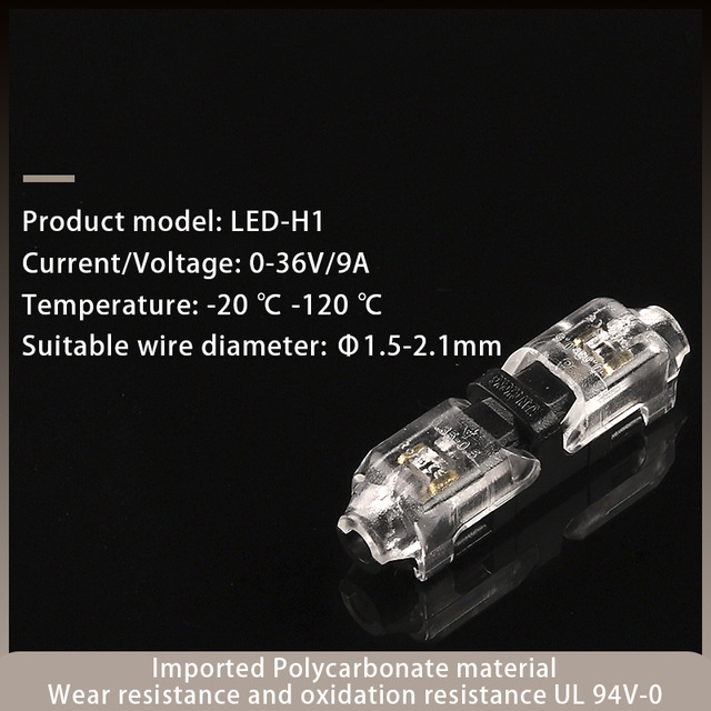 Picture of T-type H-type single and double wire non-stripping straight-through split wire connector non-stripping fast wiring line card line pet press type