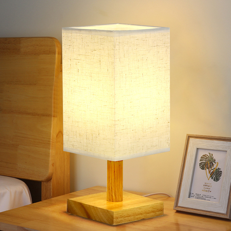 Chinese Style Calligraphy Table Lamp Warm Simple Antique Decorative Nightlight Chinese Style Retro Bedroom Sleeping Square Bedside Lamp