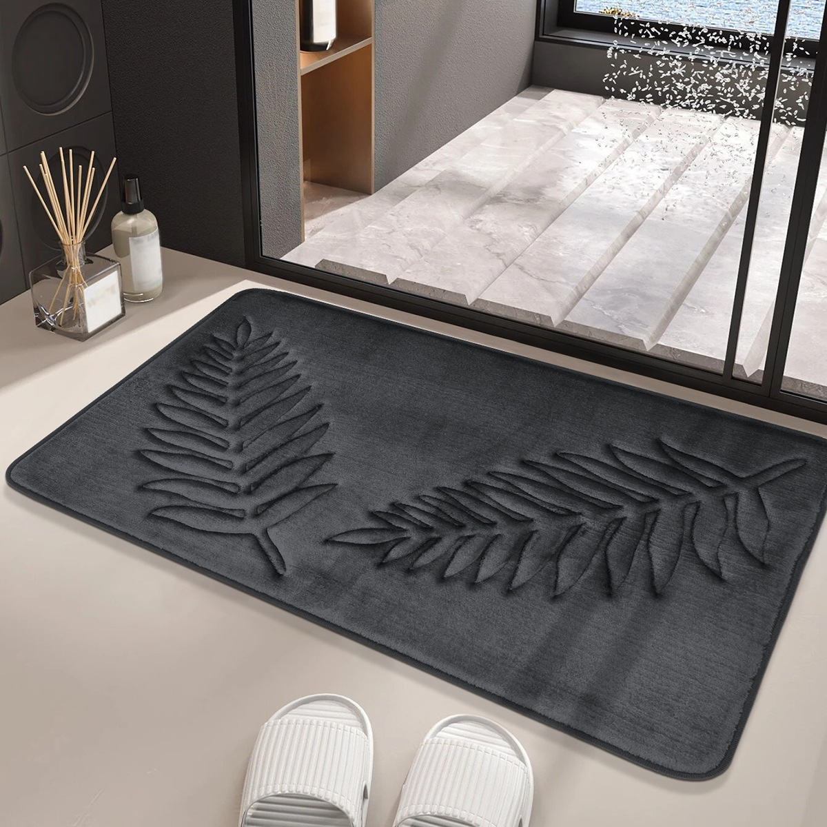 Picture of Cross-border e-commerce memory cotton toilet floor mat bathroom absorbent non-slip mat living room bedroom kitchen home carpet