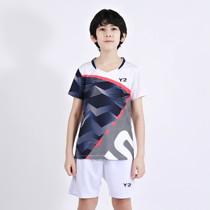 Children's badminton clothes suit boys and girls breathable short-sleeved shirt competition clothes student class clothes competition clothes 3619B