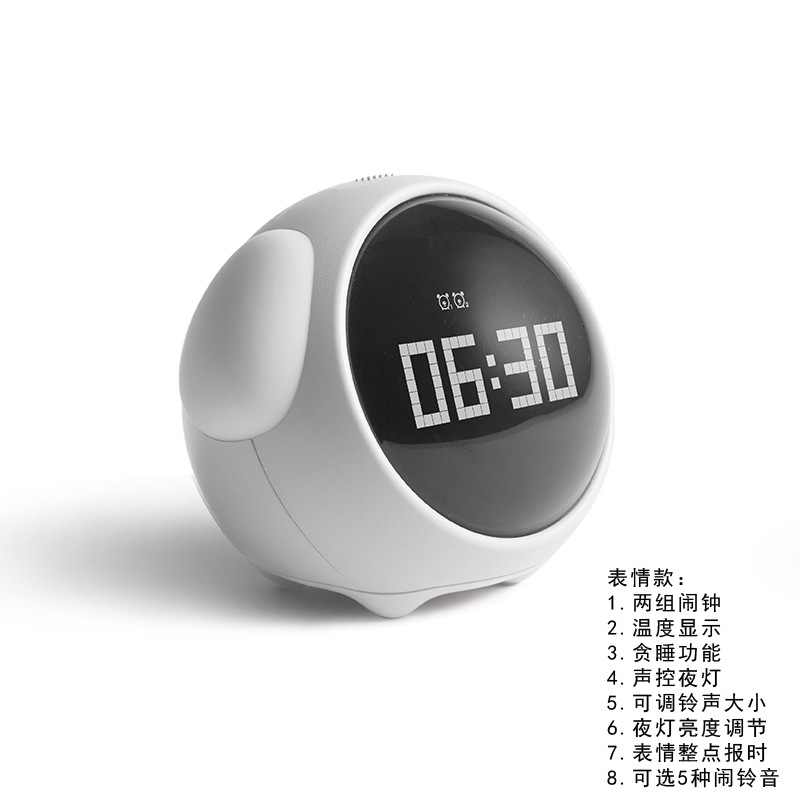 Picture of Cross-Border Expression Alarm Clock Multi-Function Electronic Alarm Night Light Children's Clock Wholesale Student-Specific Creative Alarm Clock