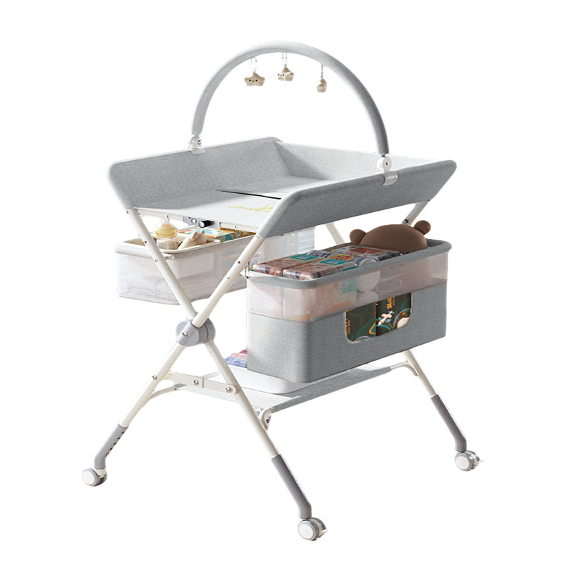Picture of Baby Diaper Table Care Newborn Diaper Changing Wet Bath Touch Table Baby Bed Foldable Multi-Function