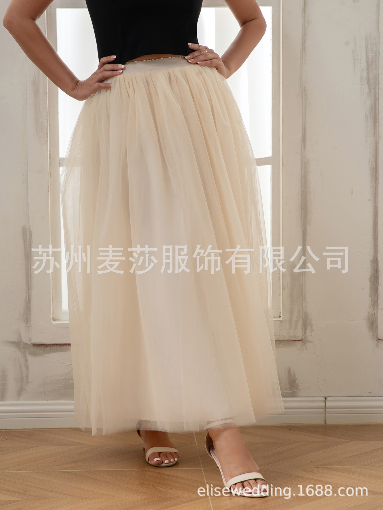 Picture of 1m Long Gauze Skirt High Waist Mesh Skirt Tulle Lolita Lolita Skirt Support Soft Gauze Export Amazon