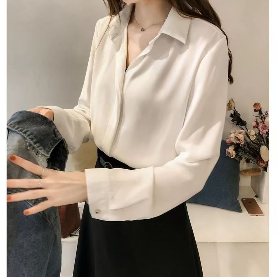 Picture of Cross-border wholesale 2024 spring and summer days new South Korea loose plus size heart top long sleeve professional OL shirt tide