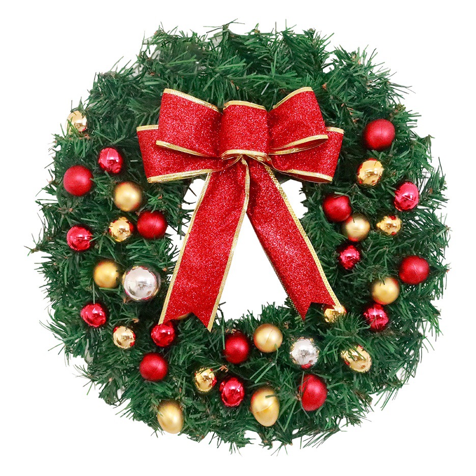 Factory Christmas wreath with light decoration scene layout props door hanging Christmas window luminous Christmas wreath