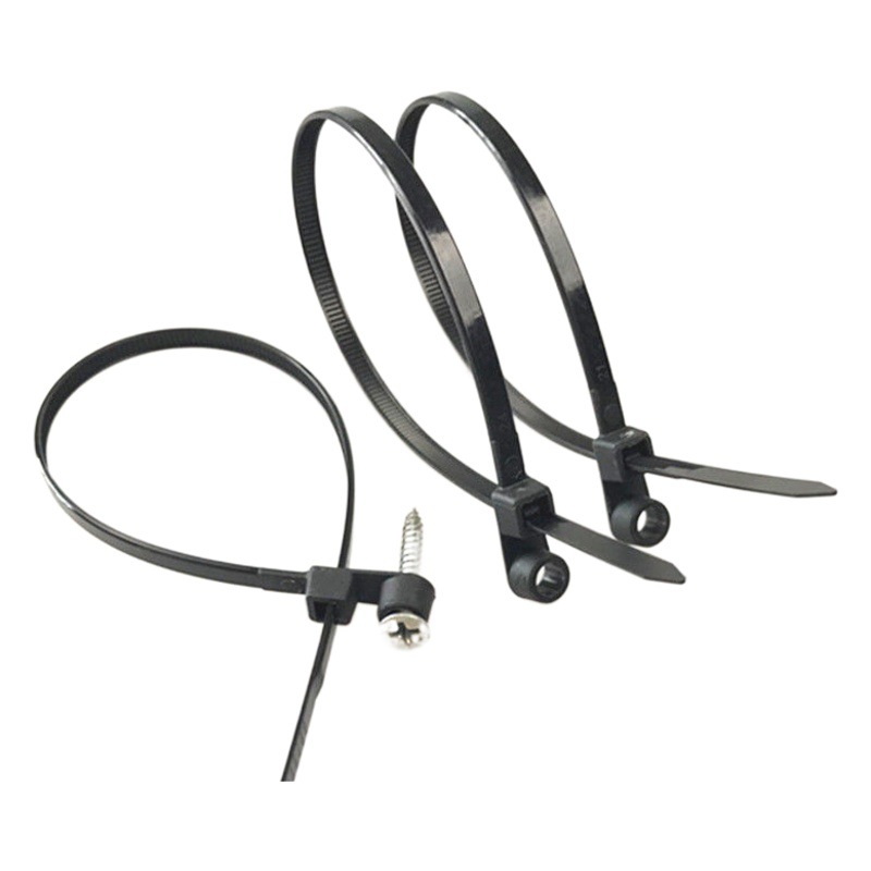 Fixed head cable tie screw hole cable tie * 4*150*5*200*8*380 with hole cable tie fixed head cable tie