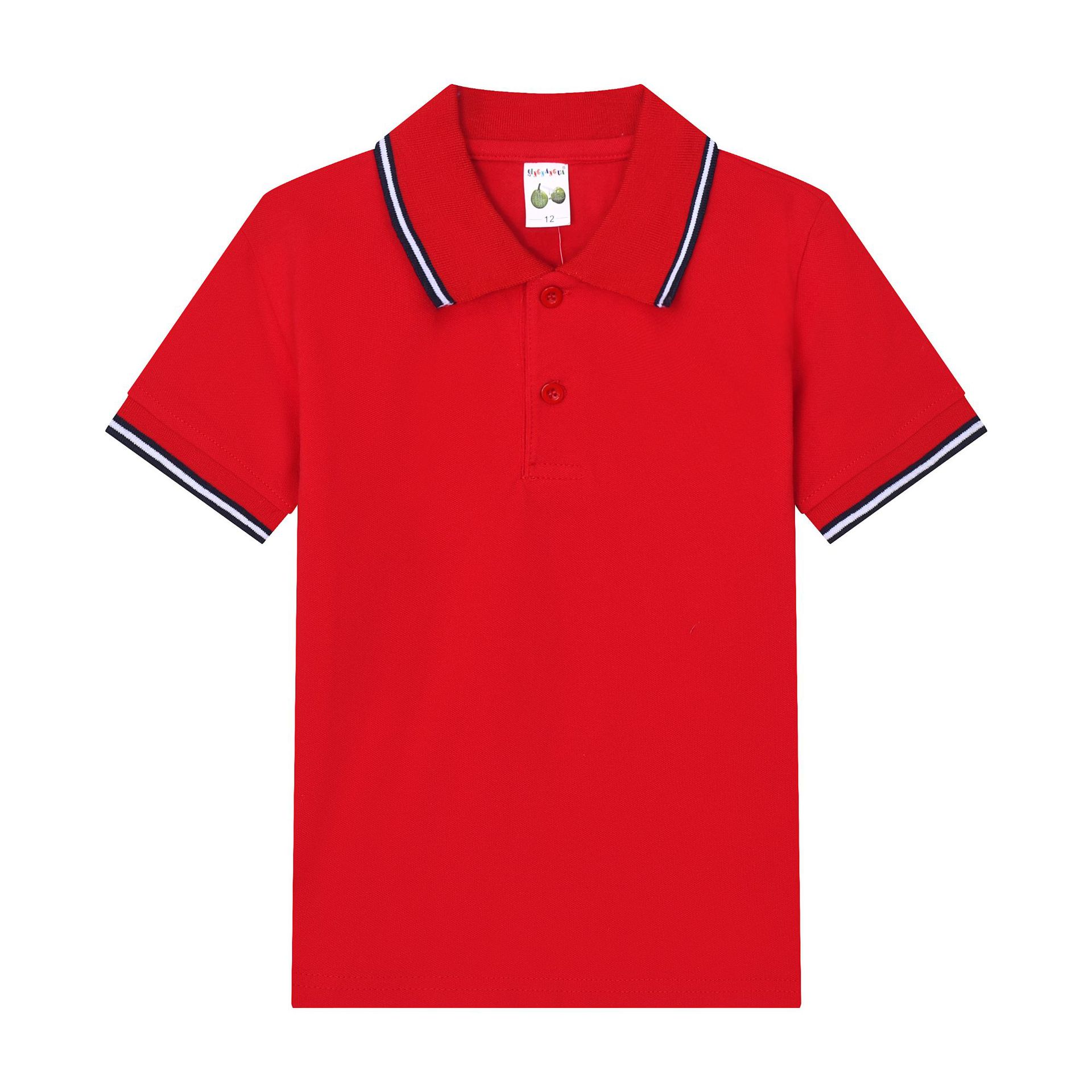 Cross-border children's white T-shirt school uniform summer polo shirt 61 performance clothing kindergarten Garden clothing a generation of hair
