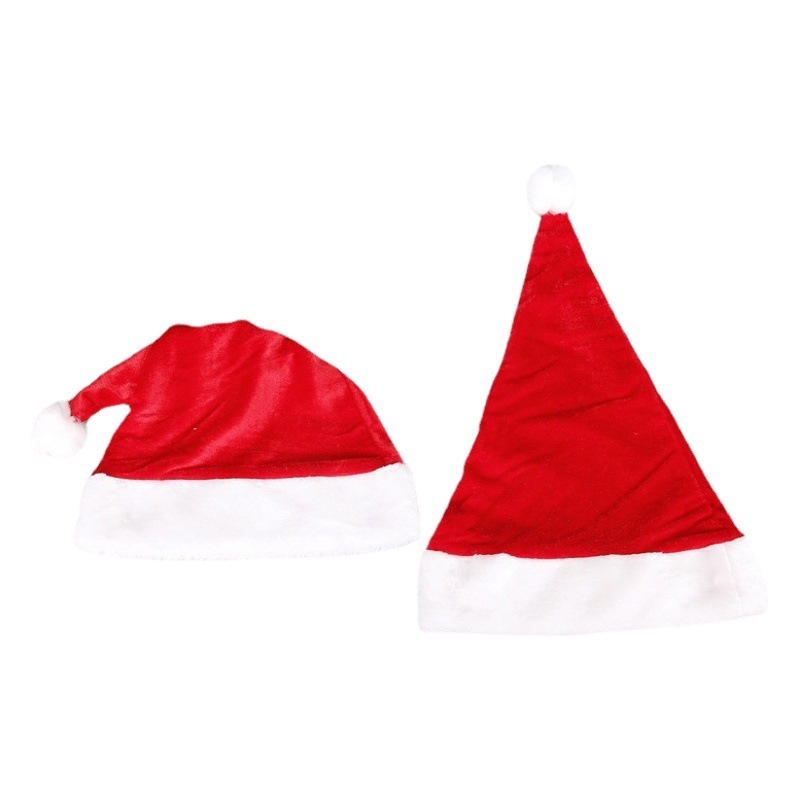 Christmas Decoration Hat Short Plush for Adults and Children, Limited Edition Christmas Velvet Trim Hat