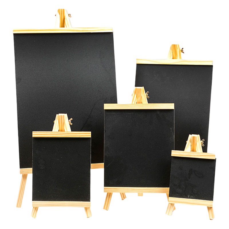 Night market stall bar foldable wooden advertising price display stand desktop vertical writing whiteboard small blackboard
