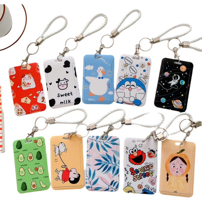 Access Card Case ins Style Women's Bus Card Case Key Chain One-piece Meal Card Keychain Campus Traffic Card Protective Case