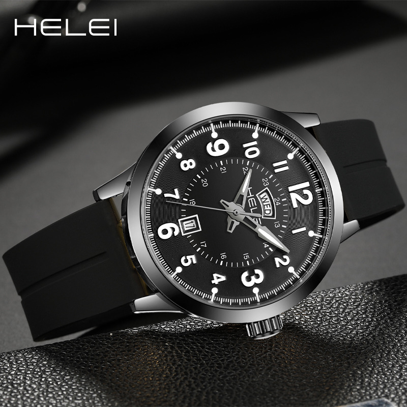Picture of AliExpress HELEI original brand outdoor sports men's quartz watch waterproof wrist watch luminous a generation of hair