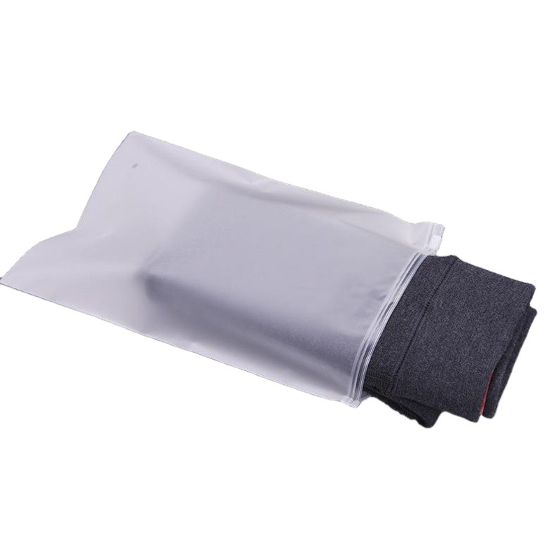 Wholesale eva frosted zipper bag clothes socks packaging bag translucent plastic garment bag printed color logo