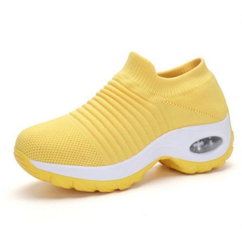 Picture of Cross-Border Hot Style Large Size Women's Shoes Air Cushion Fly Woven Casual Shoes Slip-On Shoes Fashion Rocking Shoes Quanzhou Sports Shoes