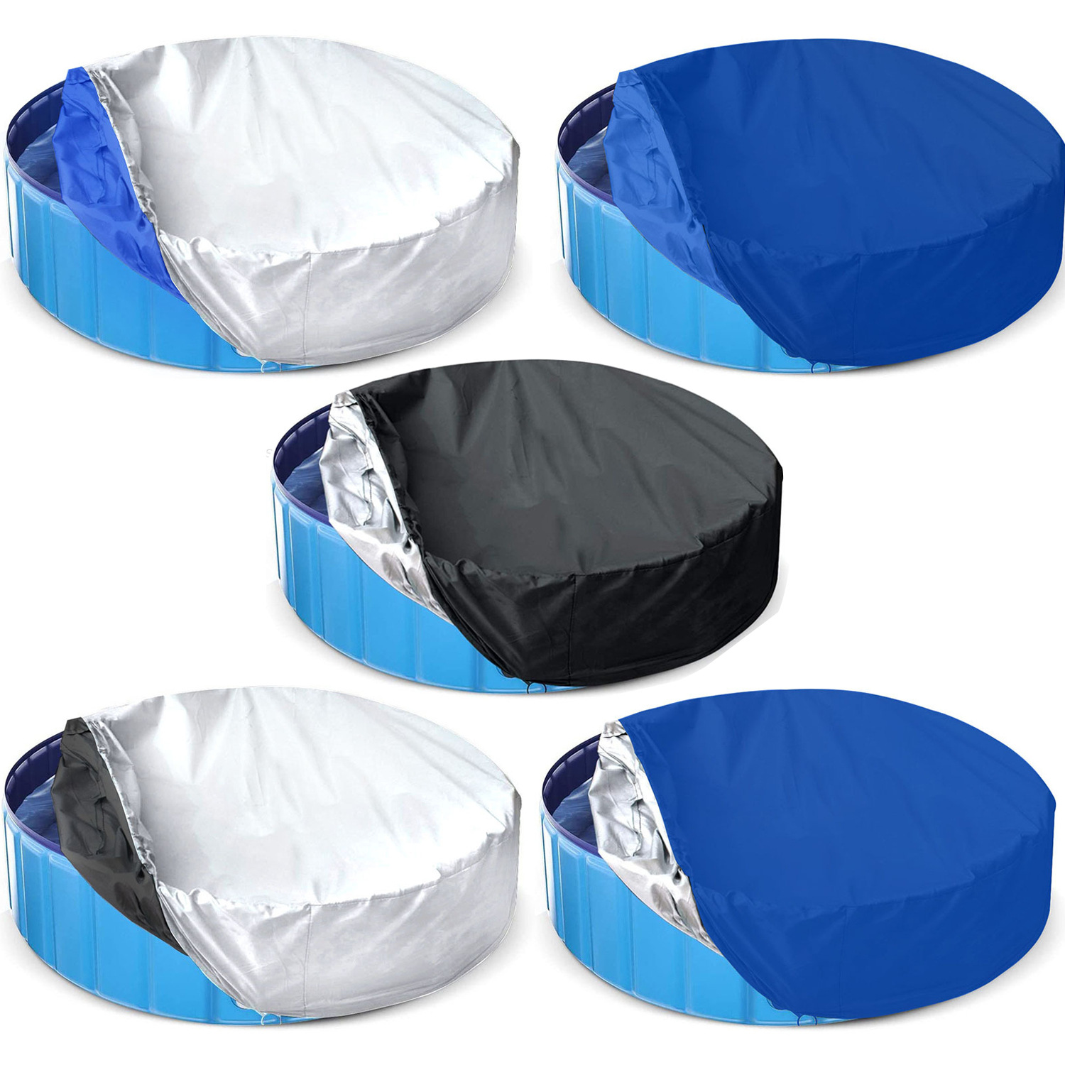 Round Swimming Pool Cover Cloth Three-layer Protective Canopy Cloth Cover Outdoor Dust-proof Protective Film Waterproof Cloth Sunscreen Tarpaulin