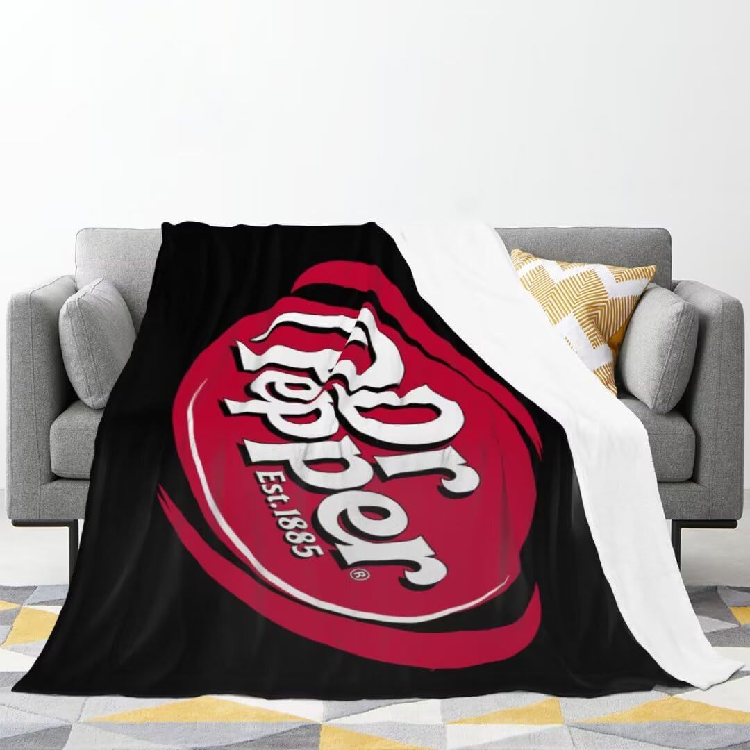 Classic Logo Printed Blanket Soft Plaid Flannel Warm Home Essential Throw Blanket Blanket Gift for Men and Women