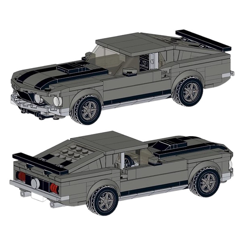 Picture of MOC-71725 compatible with Lego speed Series 8 grid racing car Ford wild horse Boss assembled building blocks model for men