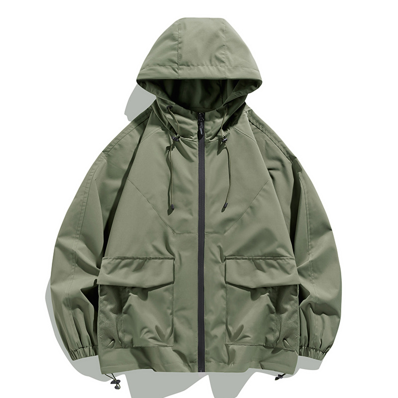 Picture of New Outdoor Hooded Jacket Three-proof Couple Mountaineering Suit Jacket Men's Mountain Style Hong Kong Style Jacket Travel Jacket