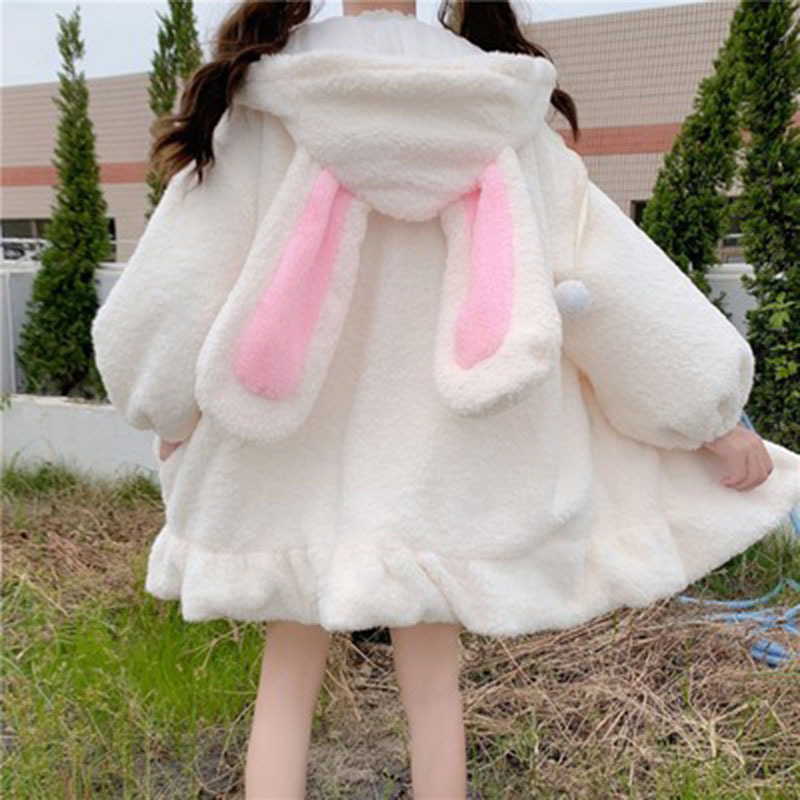 Lambskin Coat Cardigan Plush Fluffy Rabbit Sweater Coat Women's Autumn and Winter Amazon Foreign Trade New