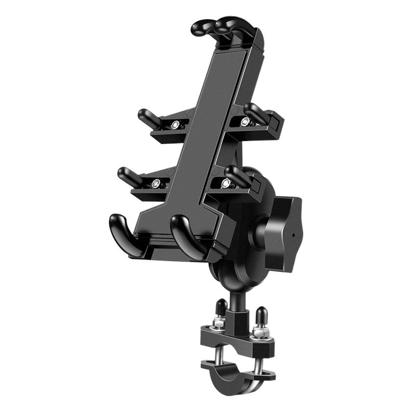 Aluminum alloy motorcycle mobile phone navigation bracket electric car motorcycle car riding mobile phone bracket shockproof all metal