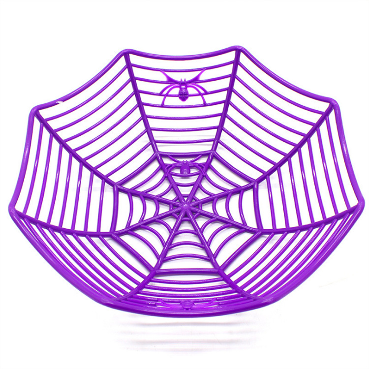 Picture of Spider Web Decoration Props Spider Halloween Gift Simulation Plastic Spider Toy Accessories Ghost Festival Fruit Basket