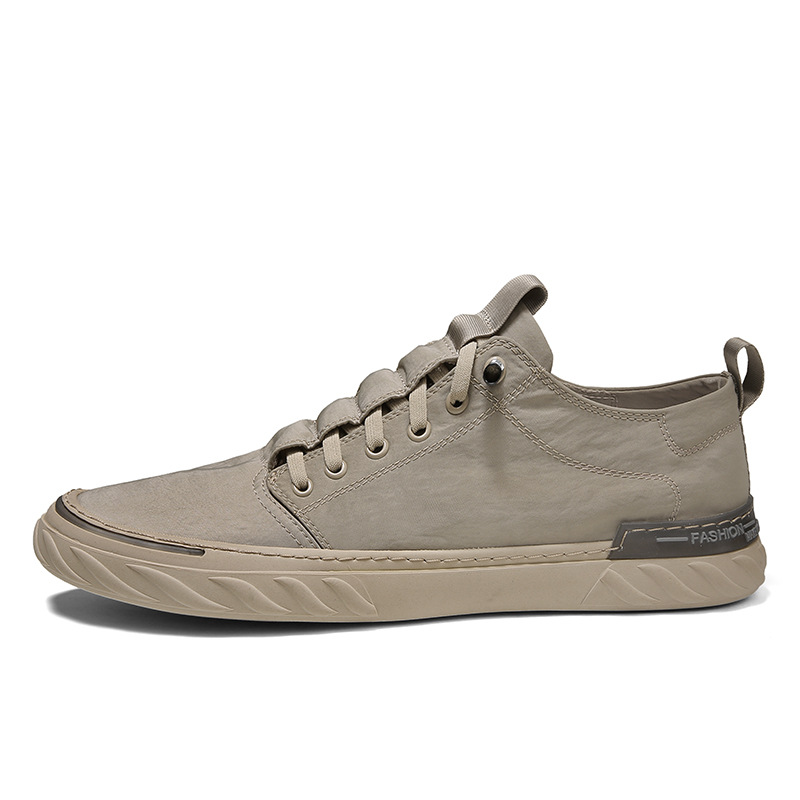 Picture of 2025 Spring New Lace-Up Sneakers Korean Style Student Trendy Shoes Umbrella Cloth Low-Top Sports Shoes Fashion Casual Men's Shoes