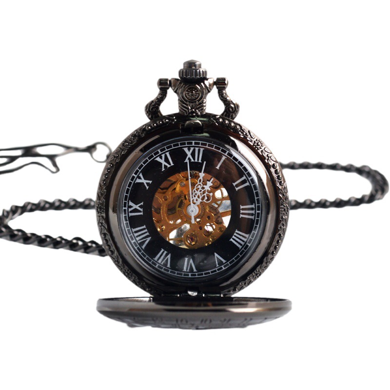 New Mechanical Pocket Watch Beidou Star Compass Mechanical Pocket Watch Large Hollow Mechanical Pocket Watch Wholesale