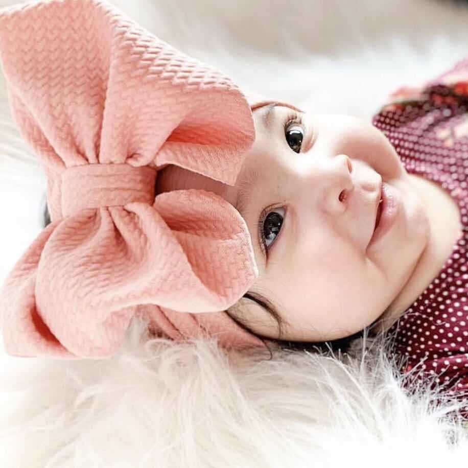 Spring 2022 fabric DIY wide hair band baby children hair band corn grain big bow European and American fashion